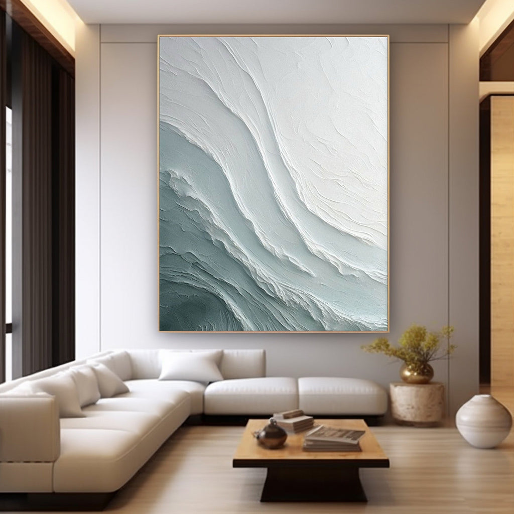 Modern Textured Ocean Canvas Art | ​Sea Hush​