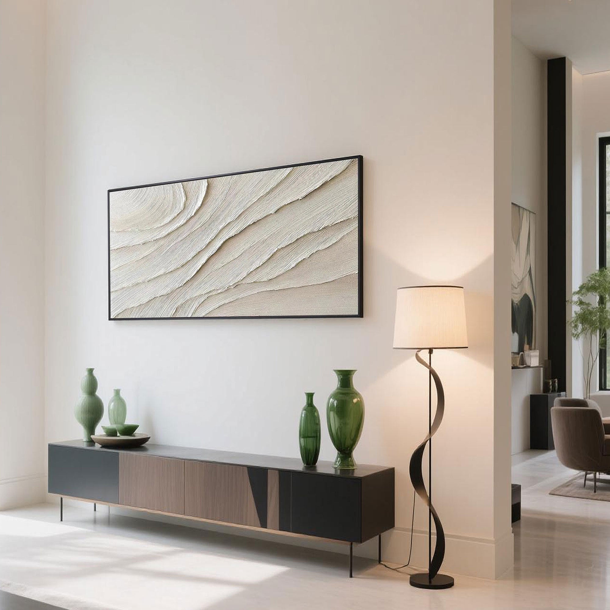 3D Textured Wave Painting | Flow Lines