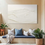 Minimalist Textured Mountain Wall Art | Snow Veins