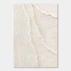 Close-up of the Whitecaps minimalist 3D textured painting on canvas.