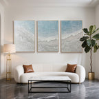 Minimalist 3D Textured Seascape Wall Art Set - Ripple