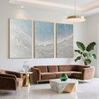 Minimalist 3D Textured Seascape Wall Art Set - Ripple