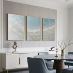 Minimalist 3D Textured Seascape Wall Art Set - Ripple