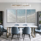 Minimalist 3D Textured Seascape Wall Art Set - Ripple