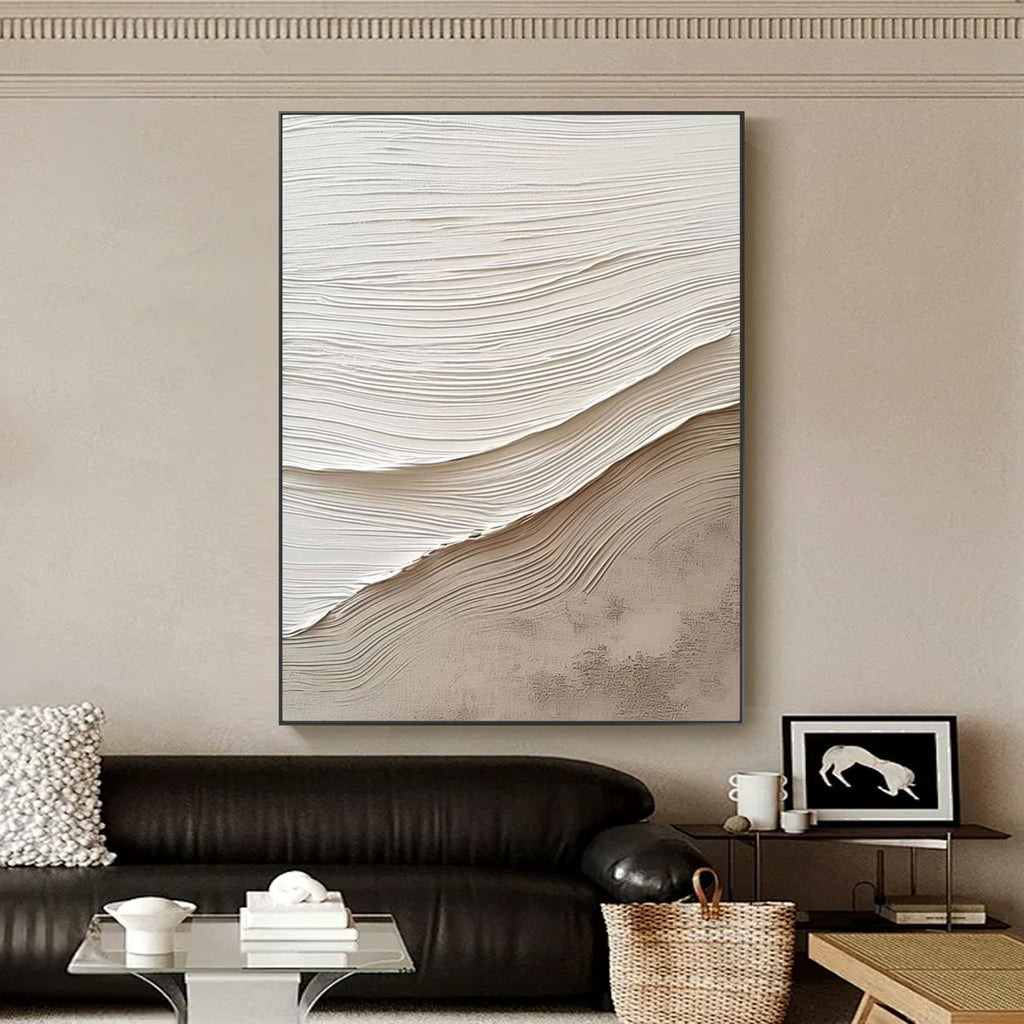 Minimalist Abstract 3D Textured Painting - Serene Layers