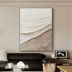 Minimalist Abstract 3D Textured Painting - Serene Layers