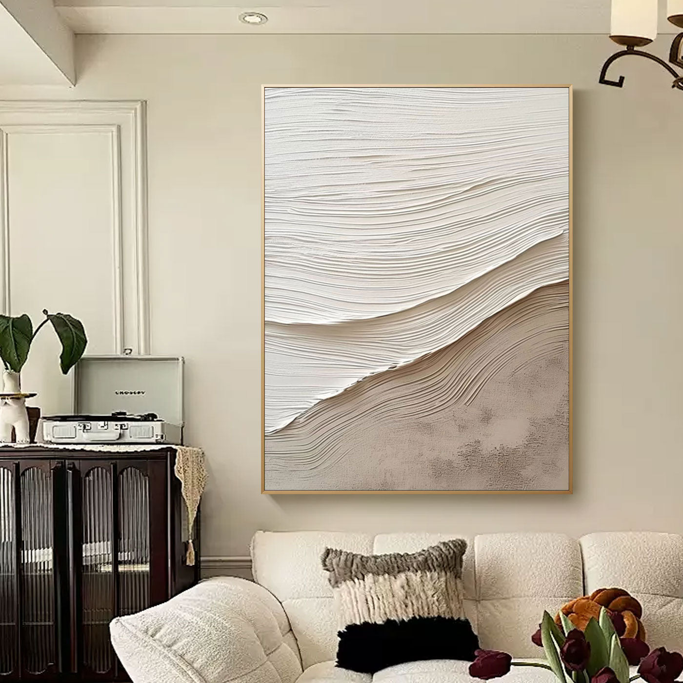 Minimalist Abstract 3D Textured Painting - Serene Layers