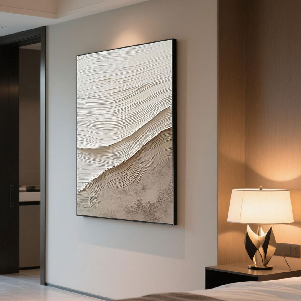 Minimalist Abstract 3D Textured Painting - Serene Layers