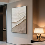 Minimalist Abstract 3D Textured Painting - Serene Layers