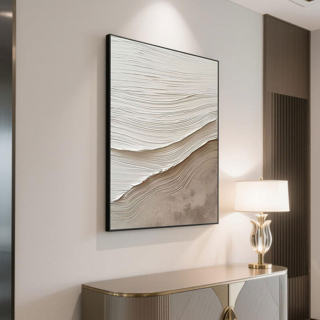 Minimalist Abstract 3D Textured Painting - Serene Layers