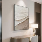 Minimalist Abstract 3D Textured Painting - Serene Layers