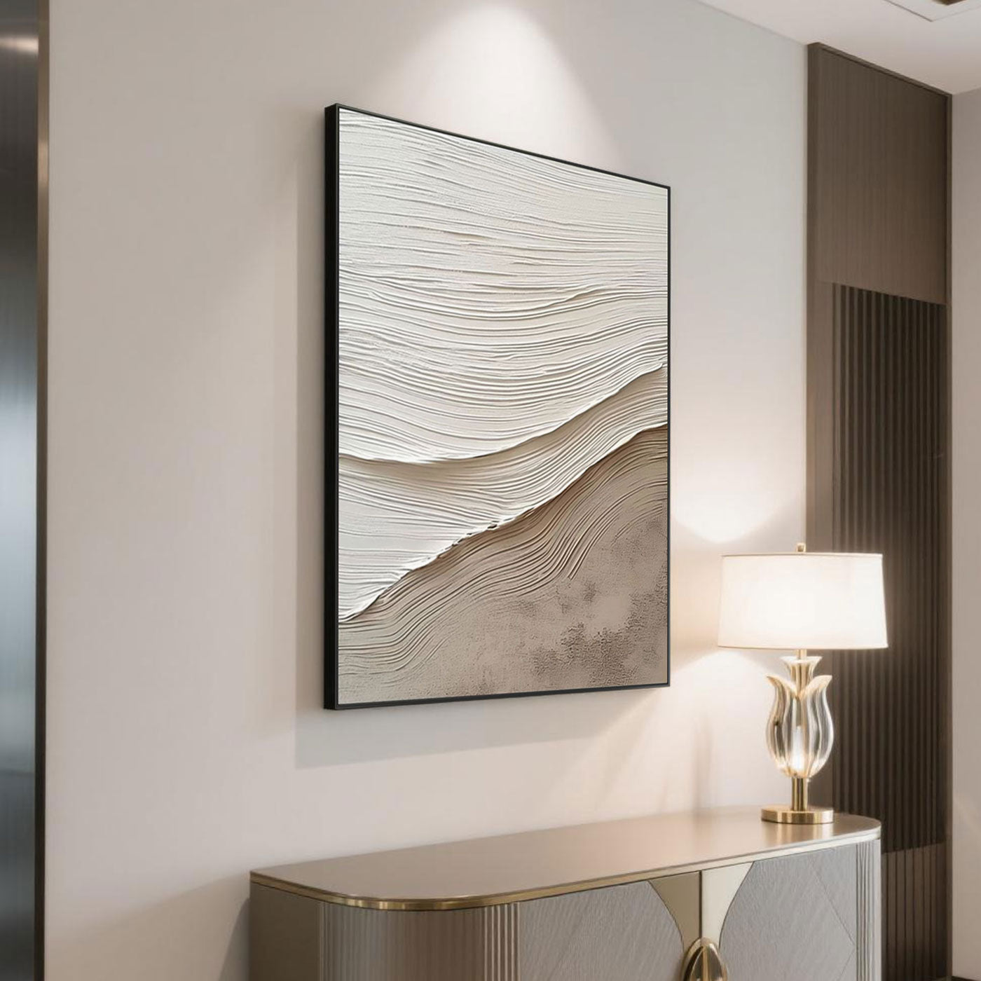 Minimalist Abstract 3D Textured Painting - Serene Layers