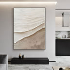 Minimalist Abstract 3D Textured Painting - Serene Layers