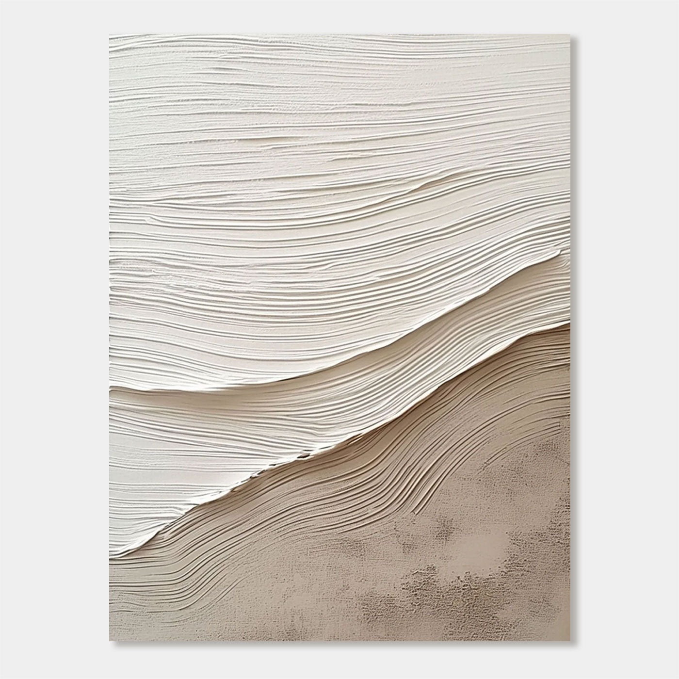 Minimalist Abstract 3D Textured Painting - Serene Layers