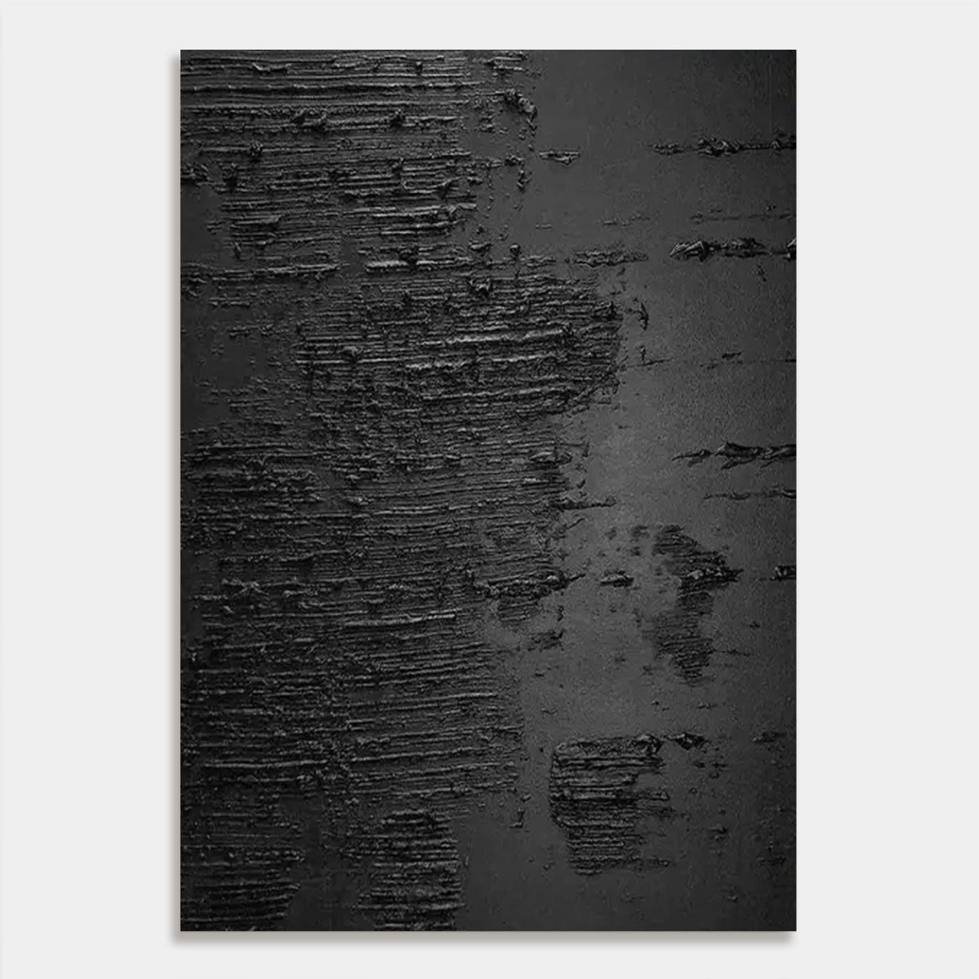 Minimalist Abstract Black Wall Art - Echo of Rain