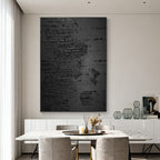 Minimalist Abstract Black Wall Art - Echo of Rain