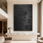 Minimalist Abstract Black Wall Art - Echo of Rain
