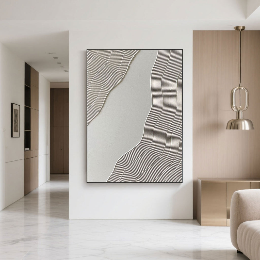Minimalist Abstract Geometric Painting - Calm Flow