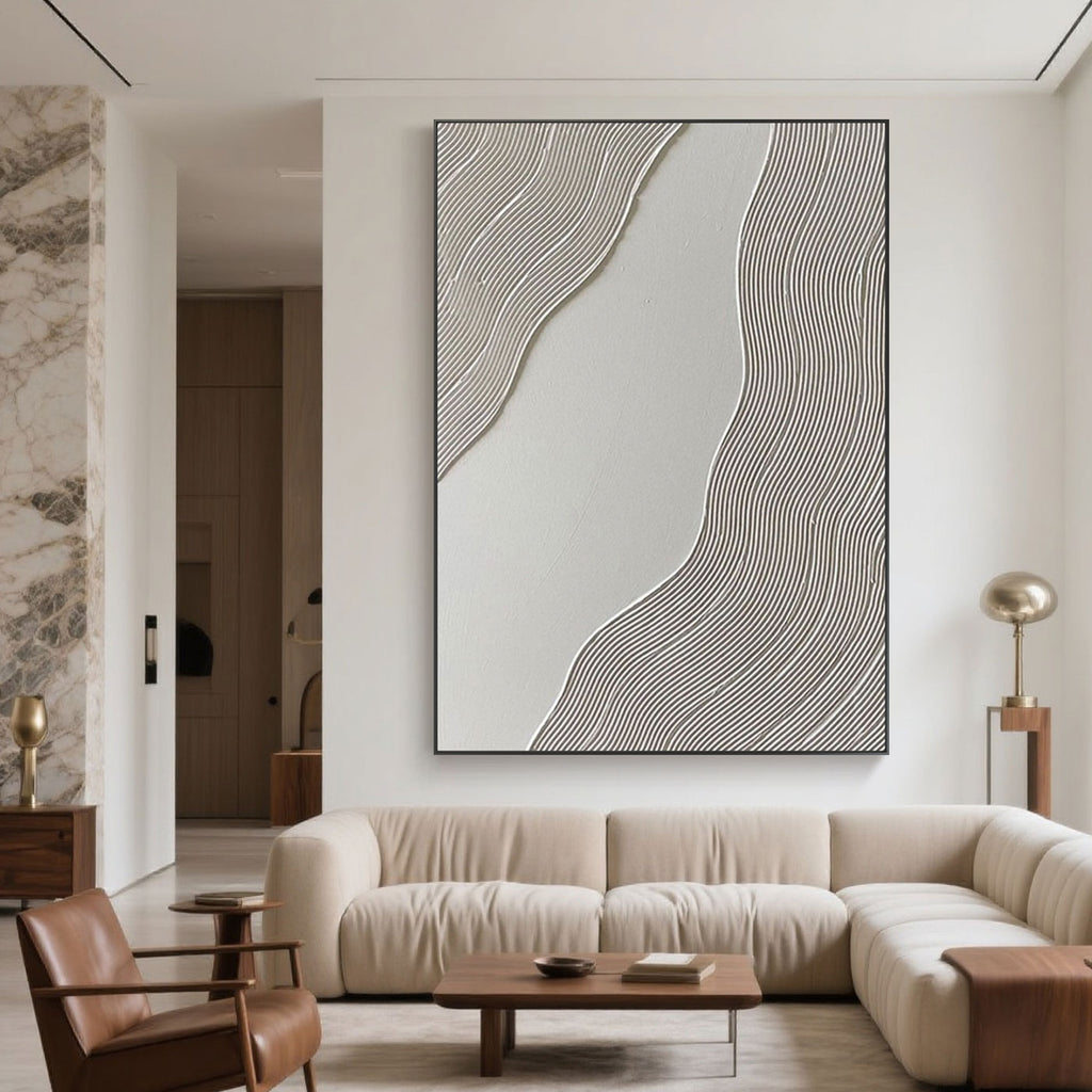 Minimalist Abstract Geometric Painting - Calm Flow