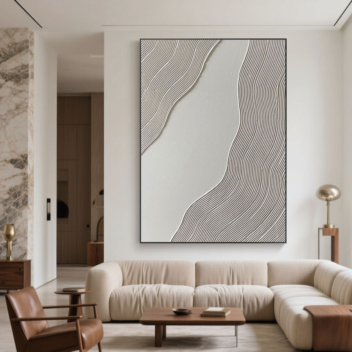 Minimalist Abstract Geometric Painting - Calm Flow