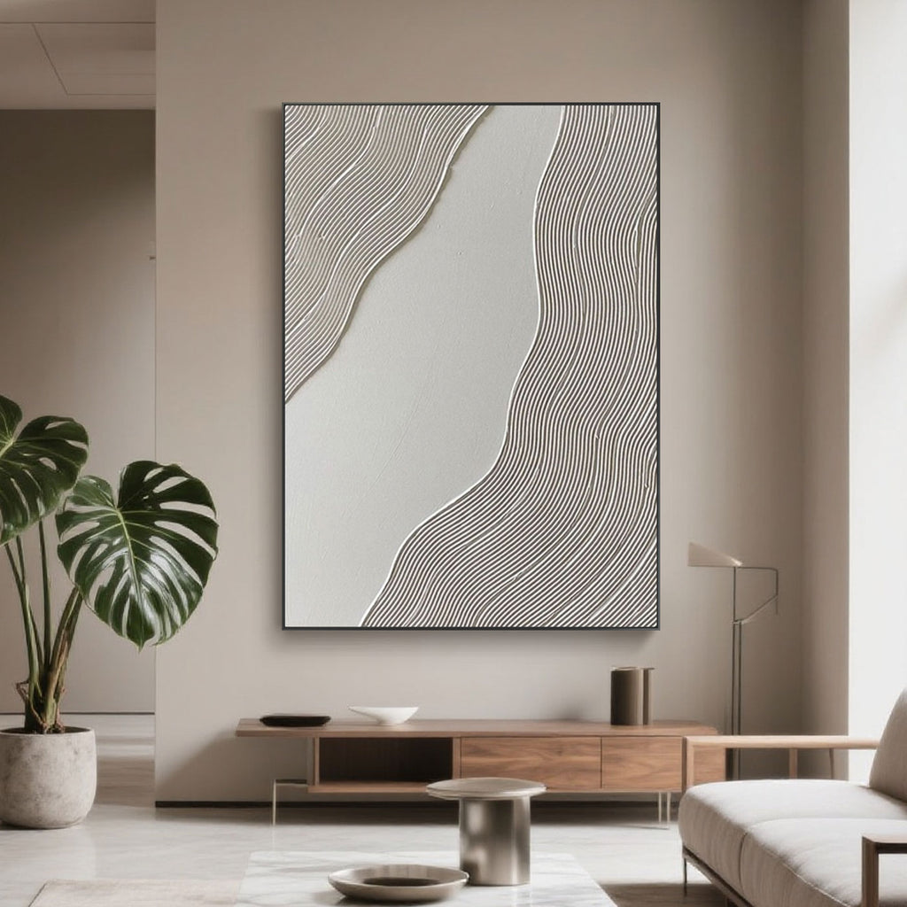 Minimalist Abstract Geometric Painting - Calm Flow