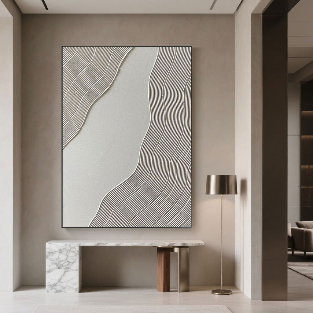 Minimalist Abstract Geometric Painting - Calm Flow