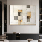 Minimalist Abstract Geometric Wall Art - Gilded Geometry