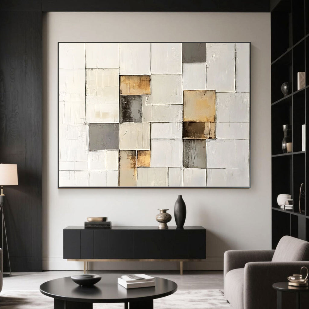 Minimalist Abstract Geometric Wall Art - Gilded Geometry