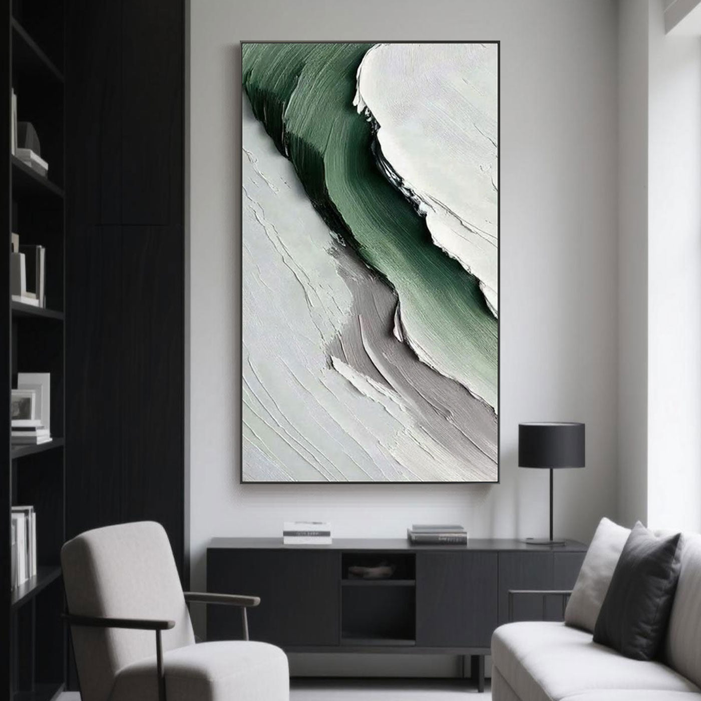 Minimalist Abstract Landscape Painting - Silent Ridge