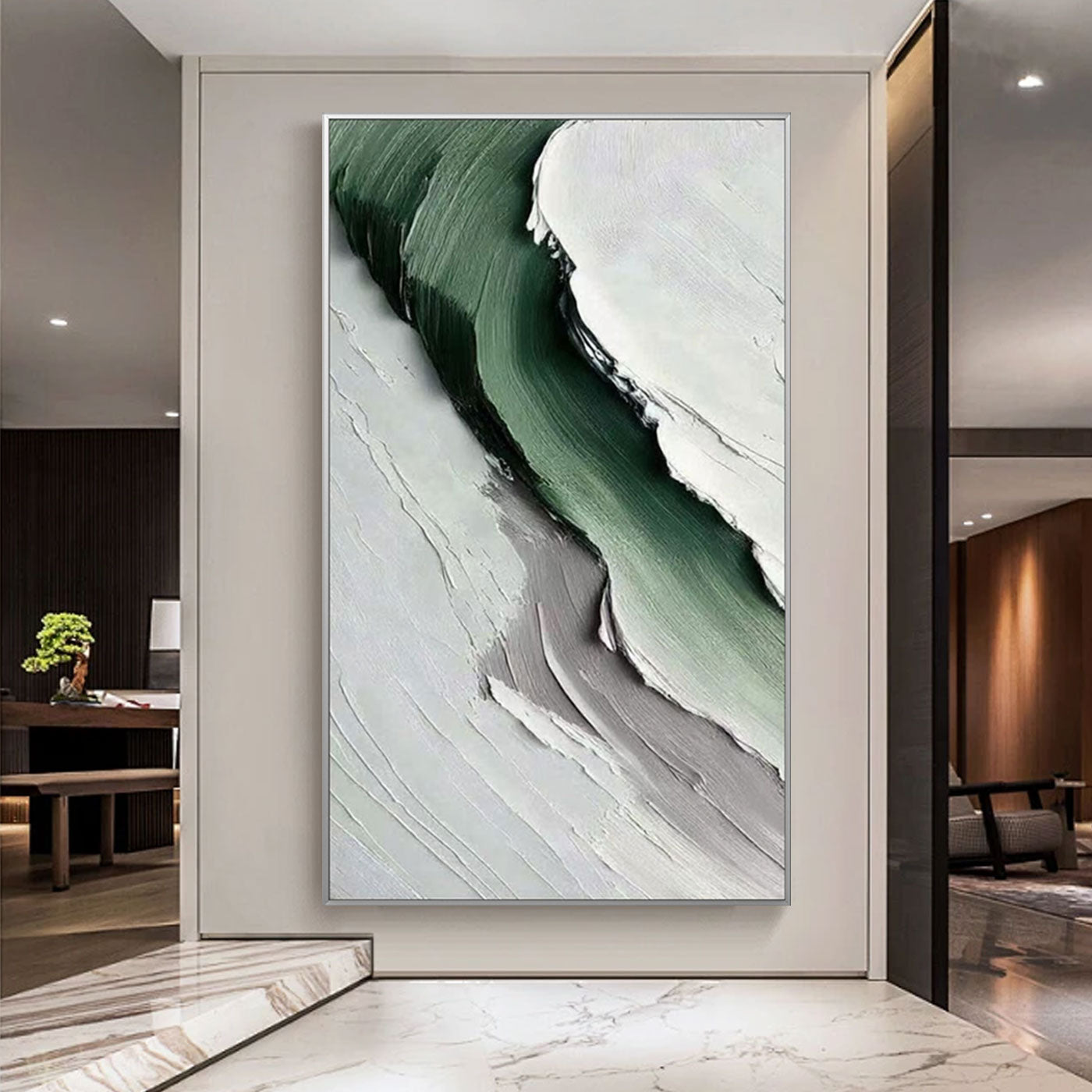 Minimalist Abstract Landscape Painting - Silent Ridge
