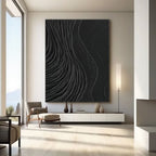 Minimalist Abstract Wall Art - Tidal Carving