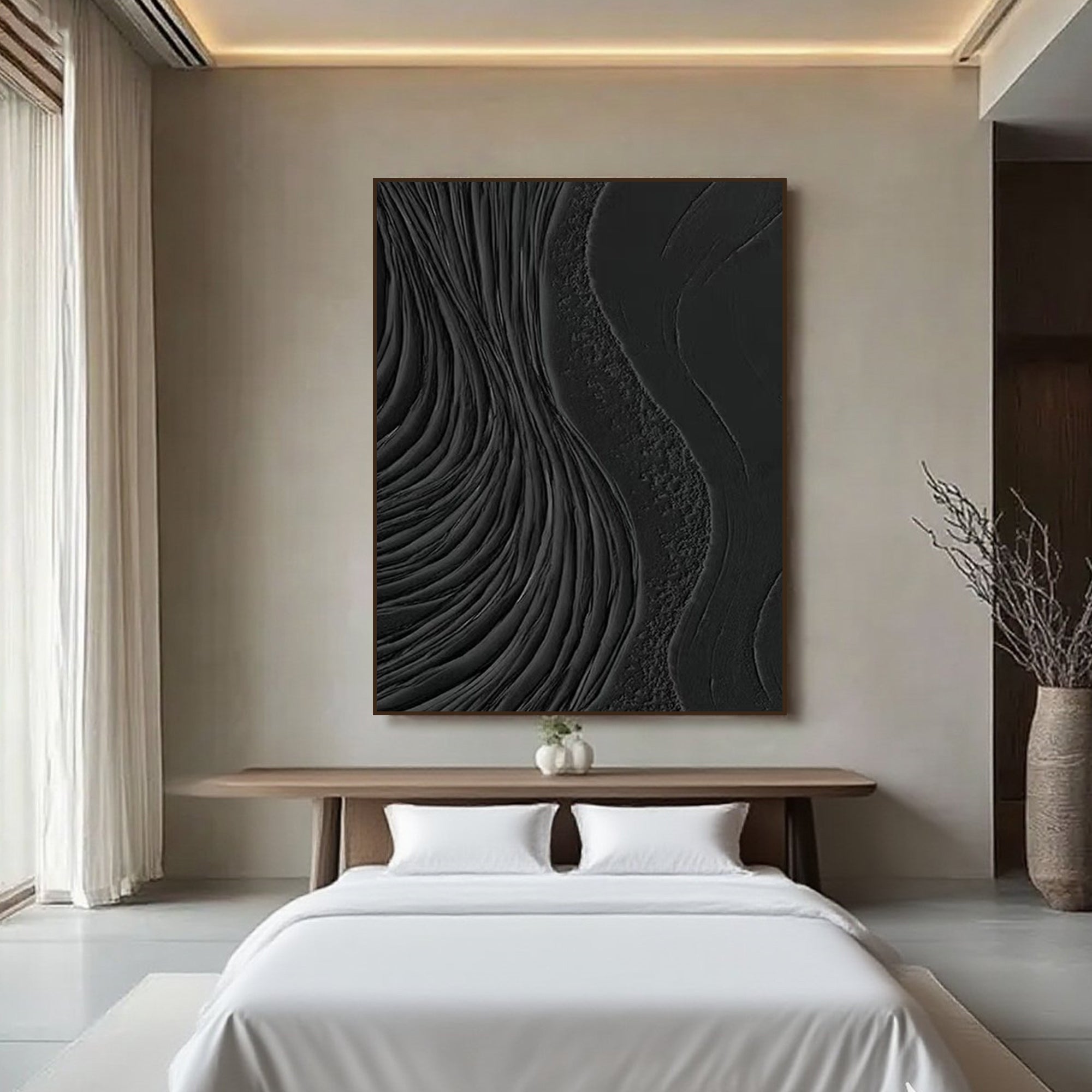 Minimalist Abstract Wall Art - Tidal Carving