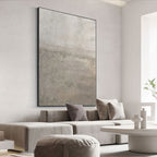 Beige Wabi-Sabi 'Farscape' art in a modern living room setting.