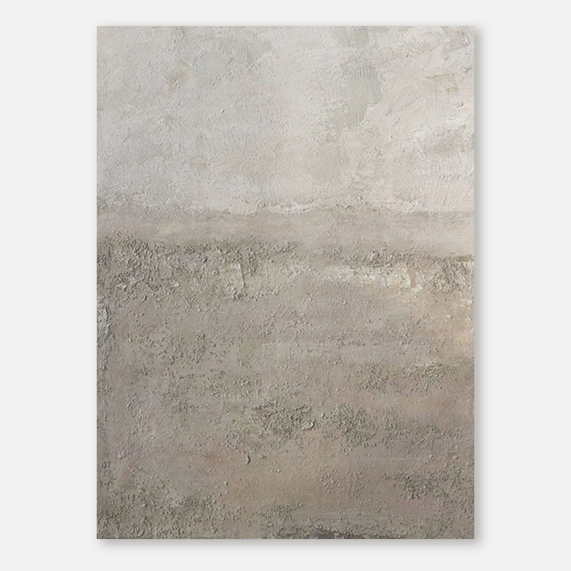 Minimalist Beige Wabi-Sabi 'Farscape' wall art close-up.