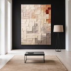 Minimalist Geometric Abstract Painting - Tapestry of Stillness