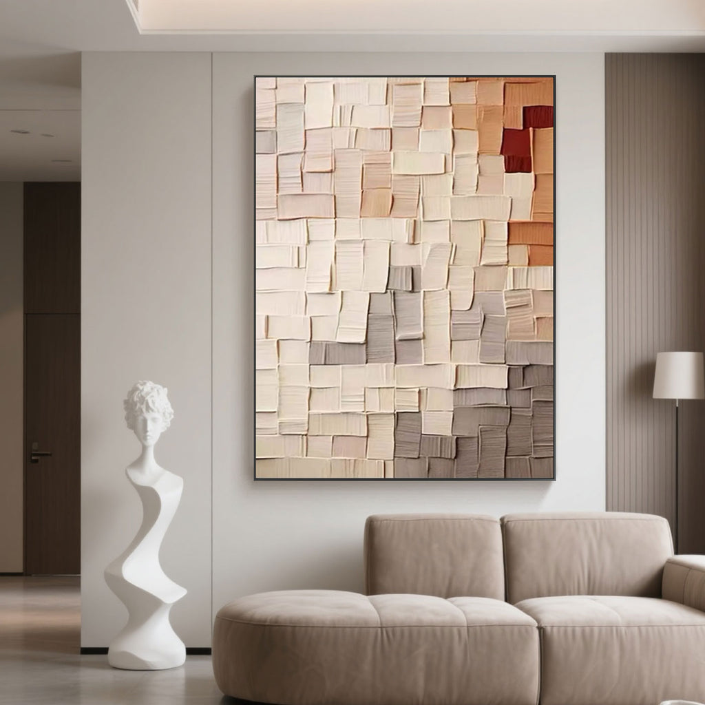 Minimalist Geometric Abstract Painting - Tapestry of Stillness
