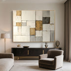 Minimalist Geometric Abstract Painting - Urban Fragments