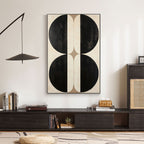 Equinox canvas art in a modern living room setting.
