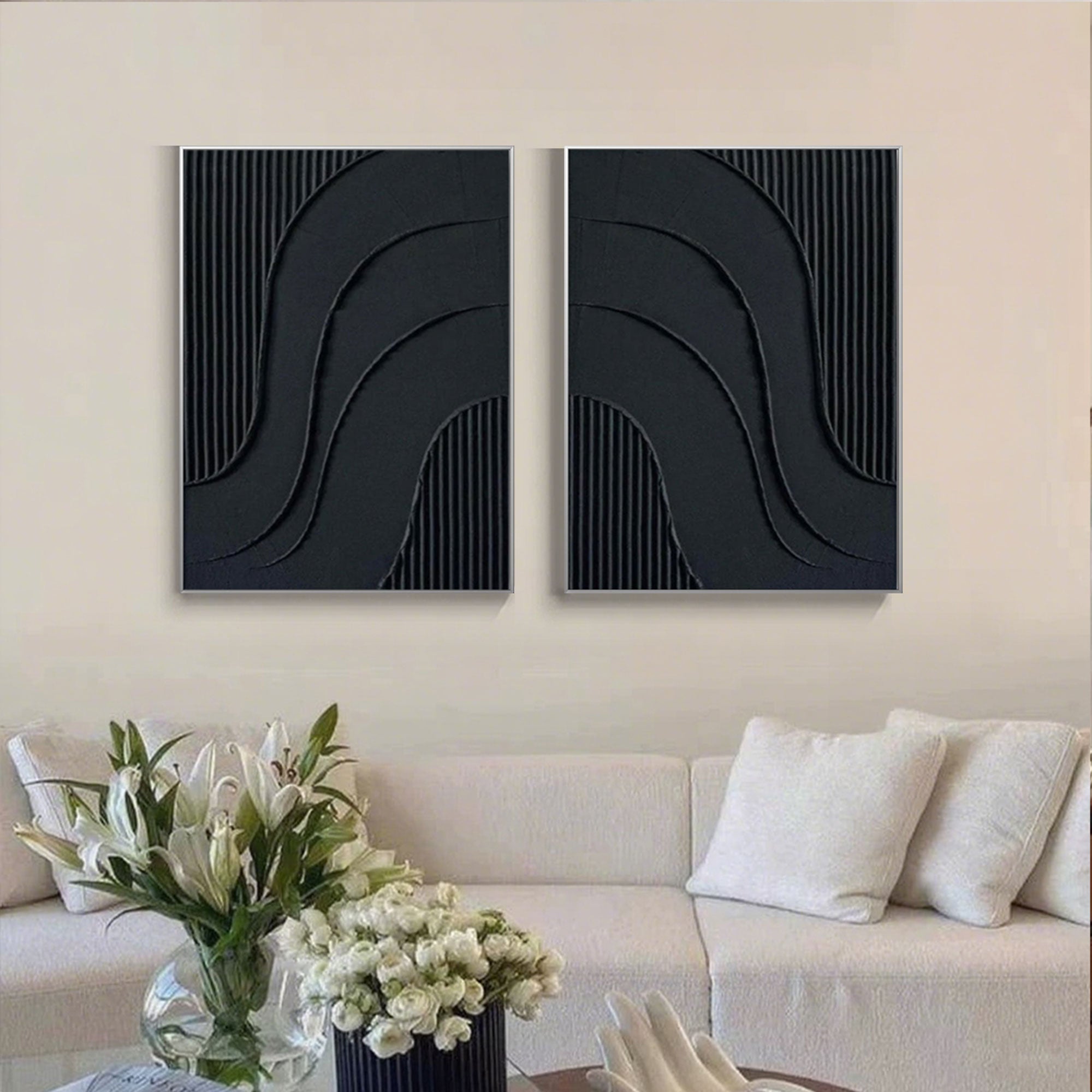 Black geometric frame art for sale online now