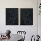 Echo Plane wall art in a modern dining room setting.