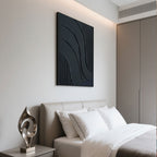 Minimalist geometric black wall art - Still Tension.