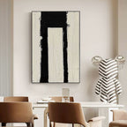 Minimalist Passage wall art in a modern dining room setting.