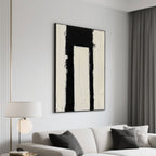 Passage minimalist black and white art with modern decor.
