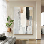 Minimalist Pale Echo wall art displayed in modern home.