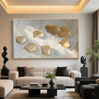 Minimalist Gold Leaf Wall Art - Golden Veins