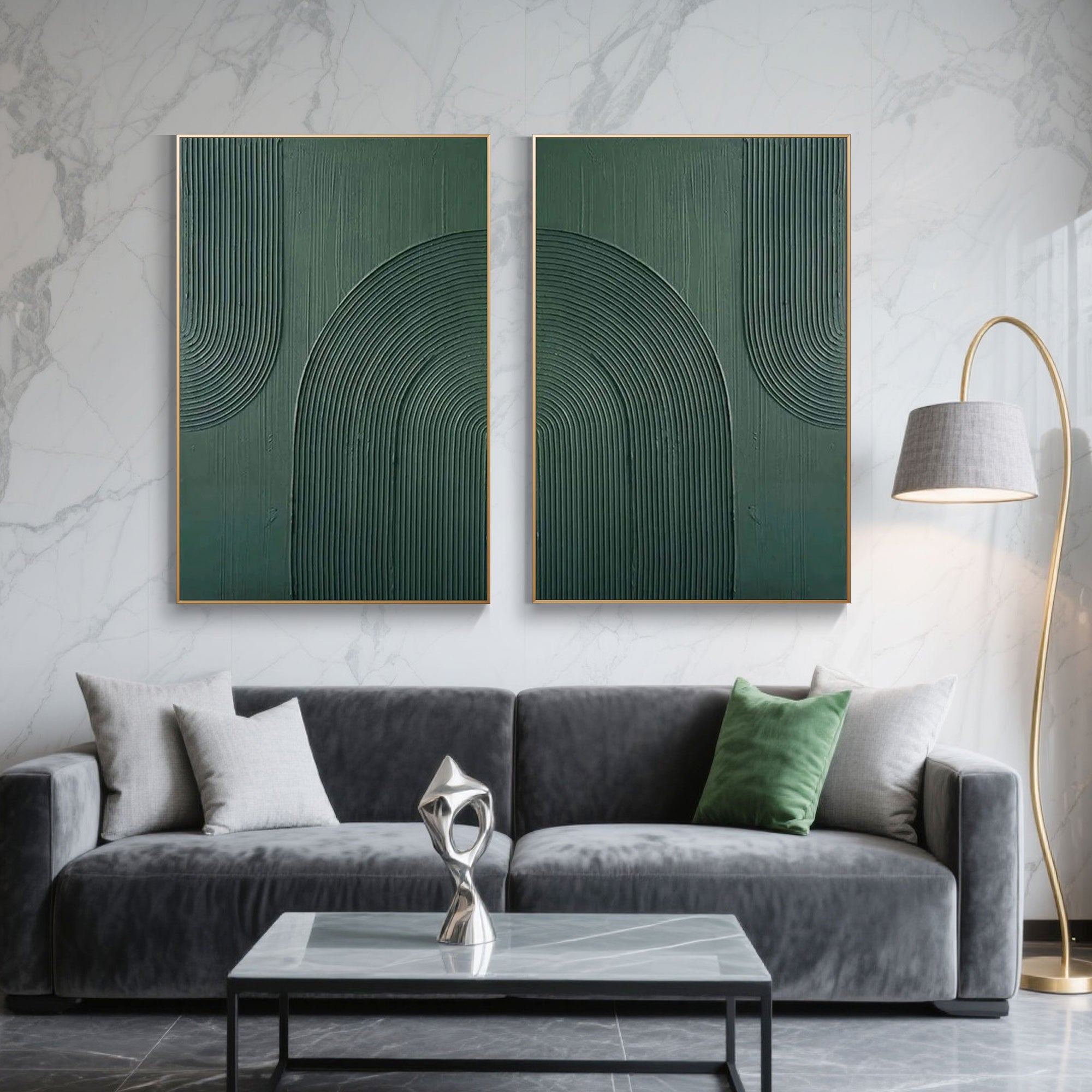 Elegant Modern Living Room Art Set
