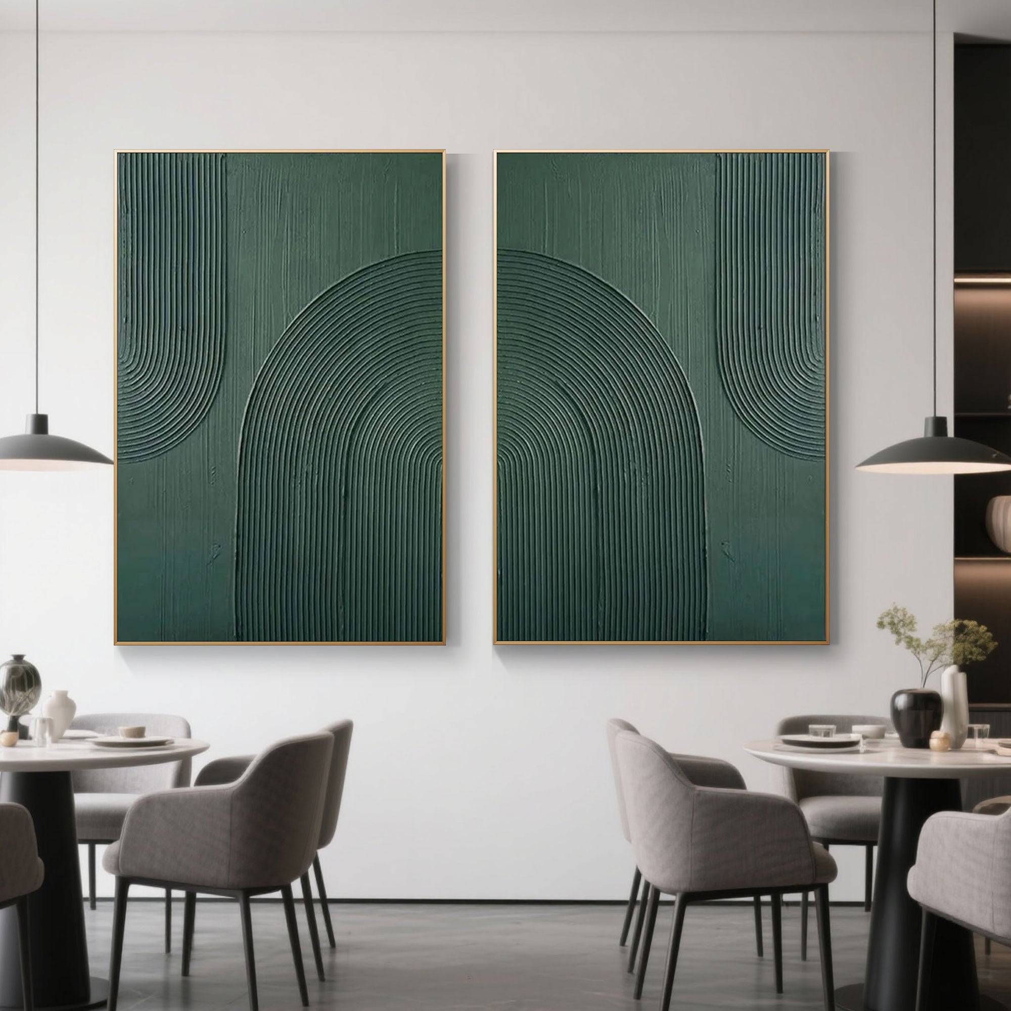 Modern Monochromatic Impasto Arch Painting
