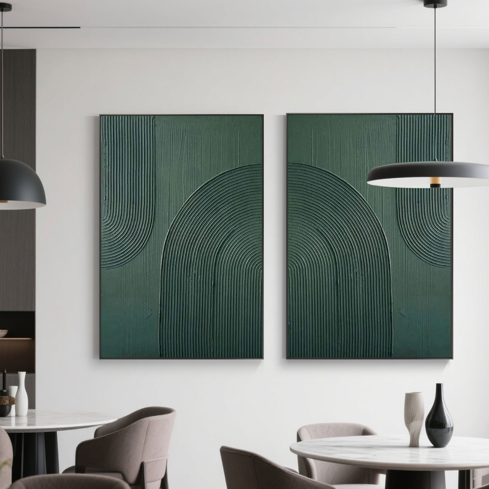Hand-painted Minimalist Textured Art Panels