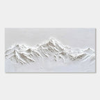 Minimalist Mountain Textured Painting - Eternal Peaks