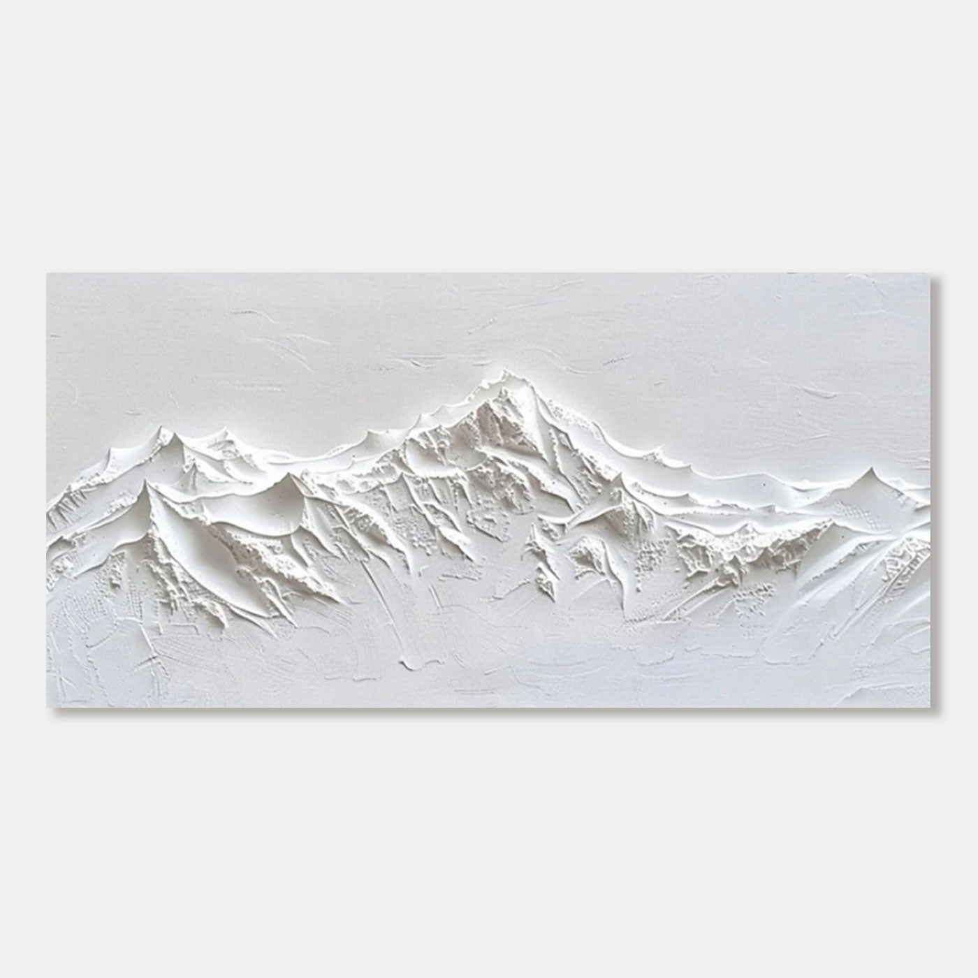 Minimalist Mountain Textured Painting - Eternal Peaks